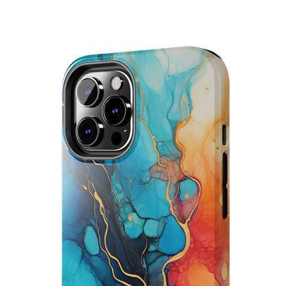 Marbled Watercolor iPhone Case | Embrace the Mesmerizing Multicolor Art