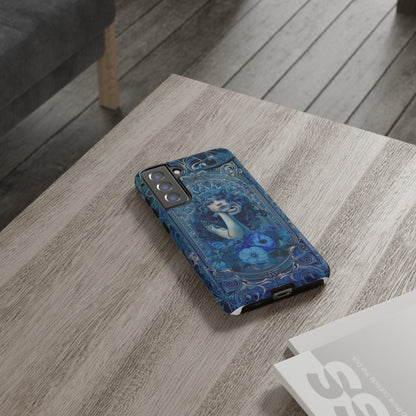 Blue Floral Art Nouveau Style Phone Case