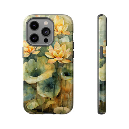 Zen Lotus Watercolor Painting iPhone 15 Case