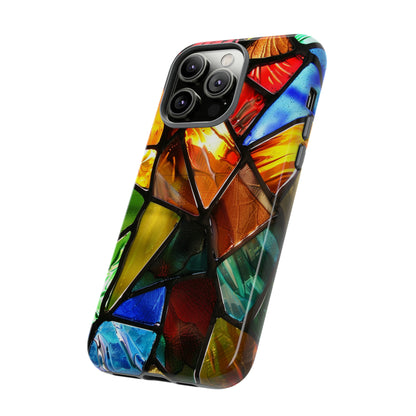 Color Explosion Abstract Stained Glass Phone Case