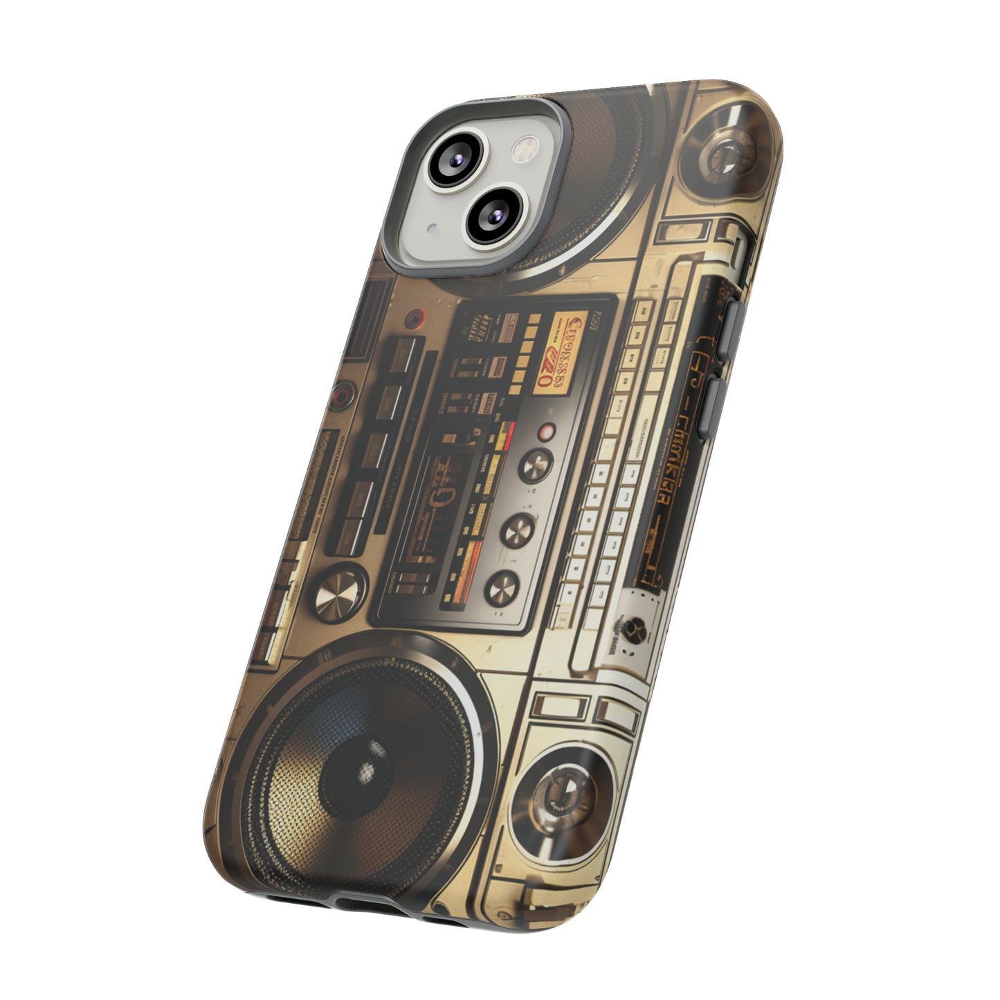 Urban Beats: Boombox Hip Hop Music Pixel Phone Case | Retro Rhythms for iPhone 15 Models