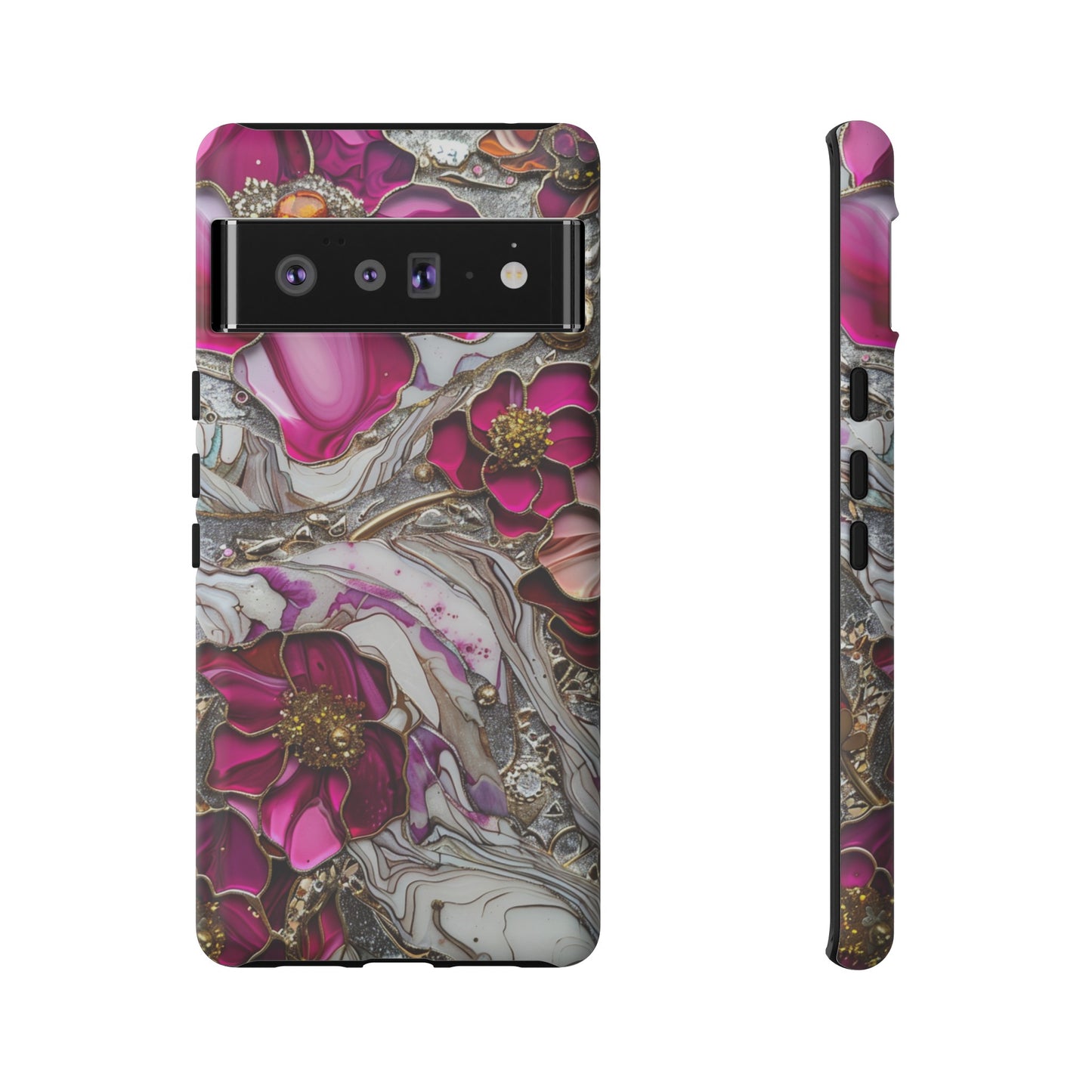 Stained Glass Magenta Floral Paisley Explosion Phone Case