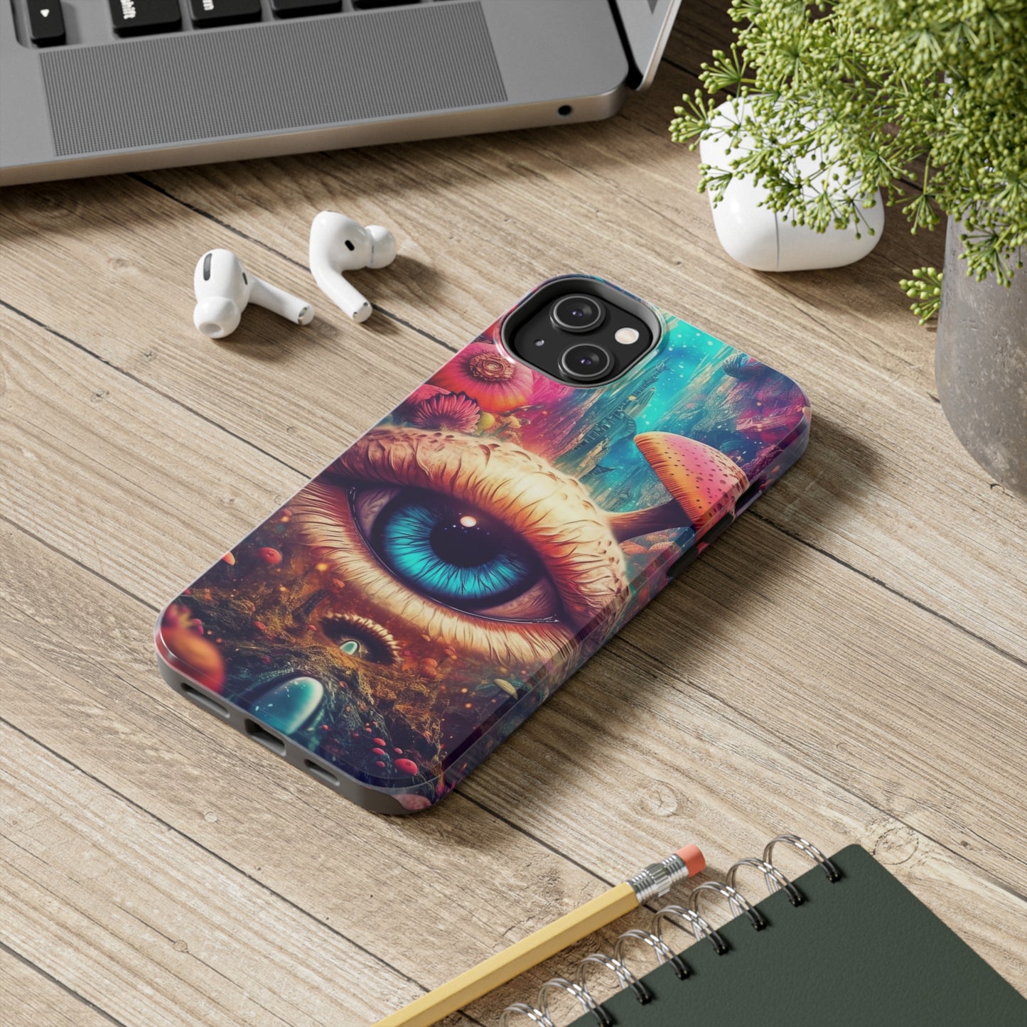 Eye of the Mushroom Psychedelic Art iPhone Case | Embrace the Trippy Enigma