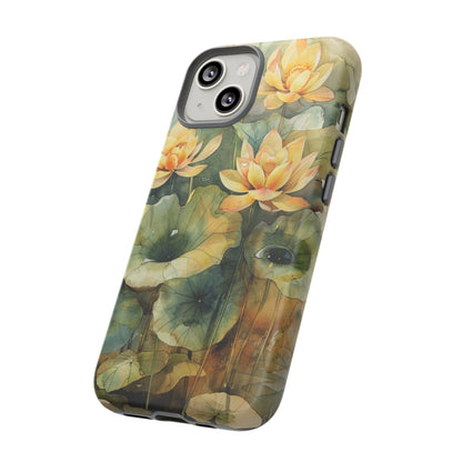 Zen Lotus Watercolor Painting iPhone 15 Case