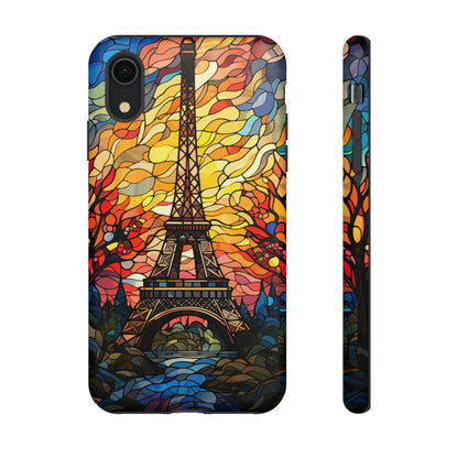 Parisian Elegance: Stained Glass Eiffel Tower | Artistic Flair iPhone Case for iPhone Models 11 through 14 Pro Max, Samsung Galaxy, and Google Pixel