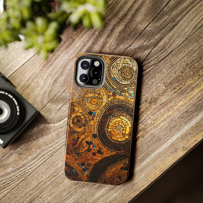 Golden Spiral Tile iPhone Case | Add Glamour and Elegance to Your Device