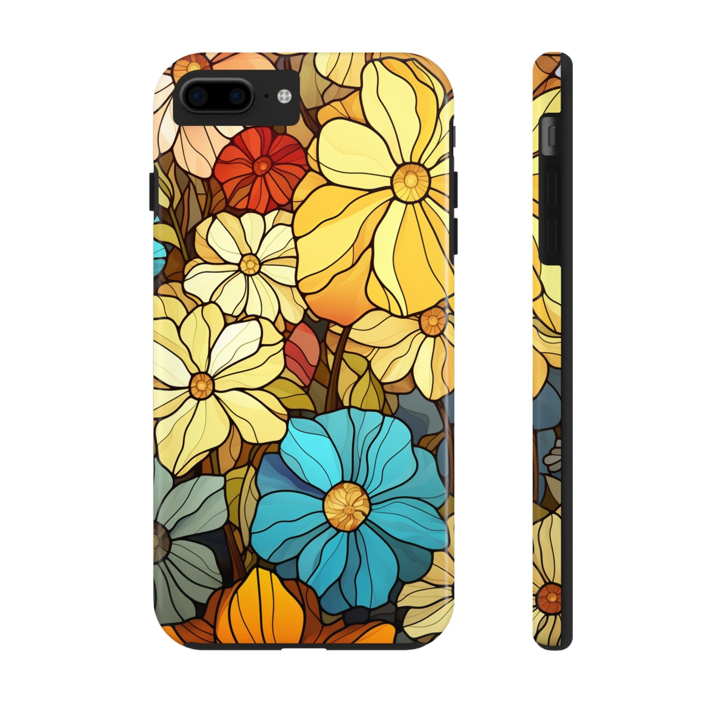 Kaleidoscopic Elegance: Stained Glass Vintage Floral iPhone Case – Timeless Beauty Illuminated