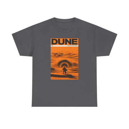Retro Dune Sandworm Desert Sci Fi Book Cover Style T Shirt Epic Space Tee