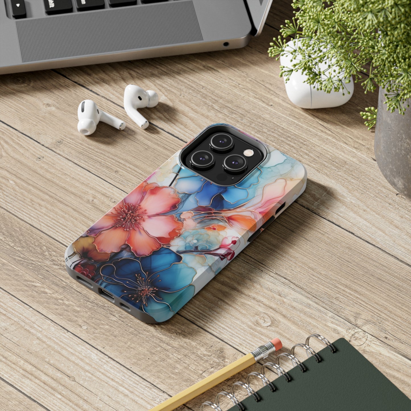 Marbled Watercolor iPhone Case | Embrace the Mesmerizing Multicolor Art