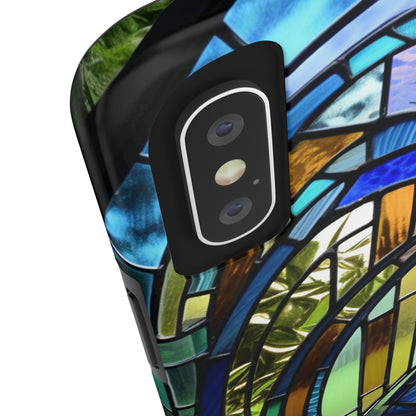 Stained Glass Floral: Art Deco Delight | Boho Chic Tough Case for iPhone & Samsung Galaxy Models