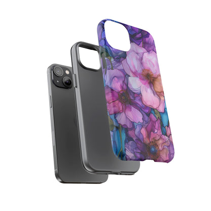 Purple Flower Stained Glass Phone Case