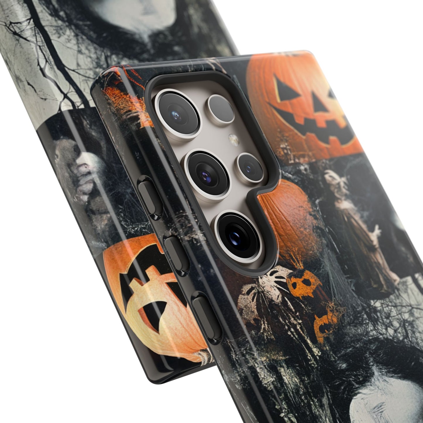 Vintage Halloween Collage Wednesday Goth Style Jackolantern Spooky Phone Cover