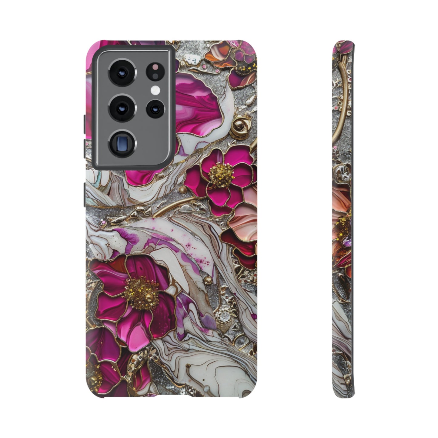 Stained Glass Magenta Floral Paisley Explosion Phone Case