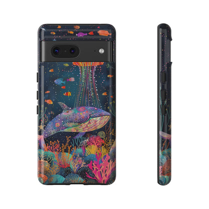 Whale Shark, Turtle, Jellyfish Phone Case