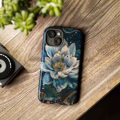 Zen Stained Glass Lotus Floral Design Phone Case