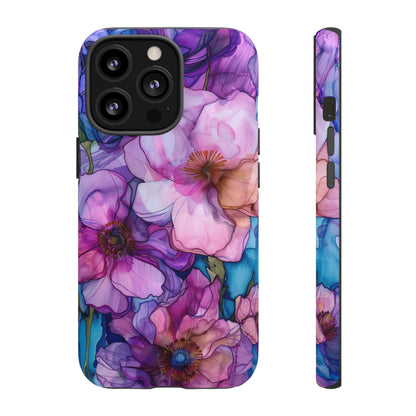 Purple Flower Stained Glass Phone Case