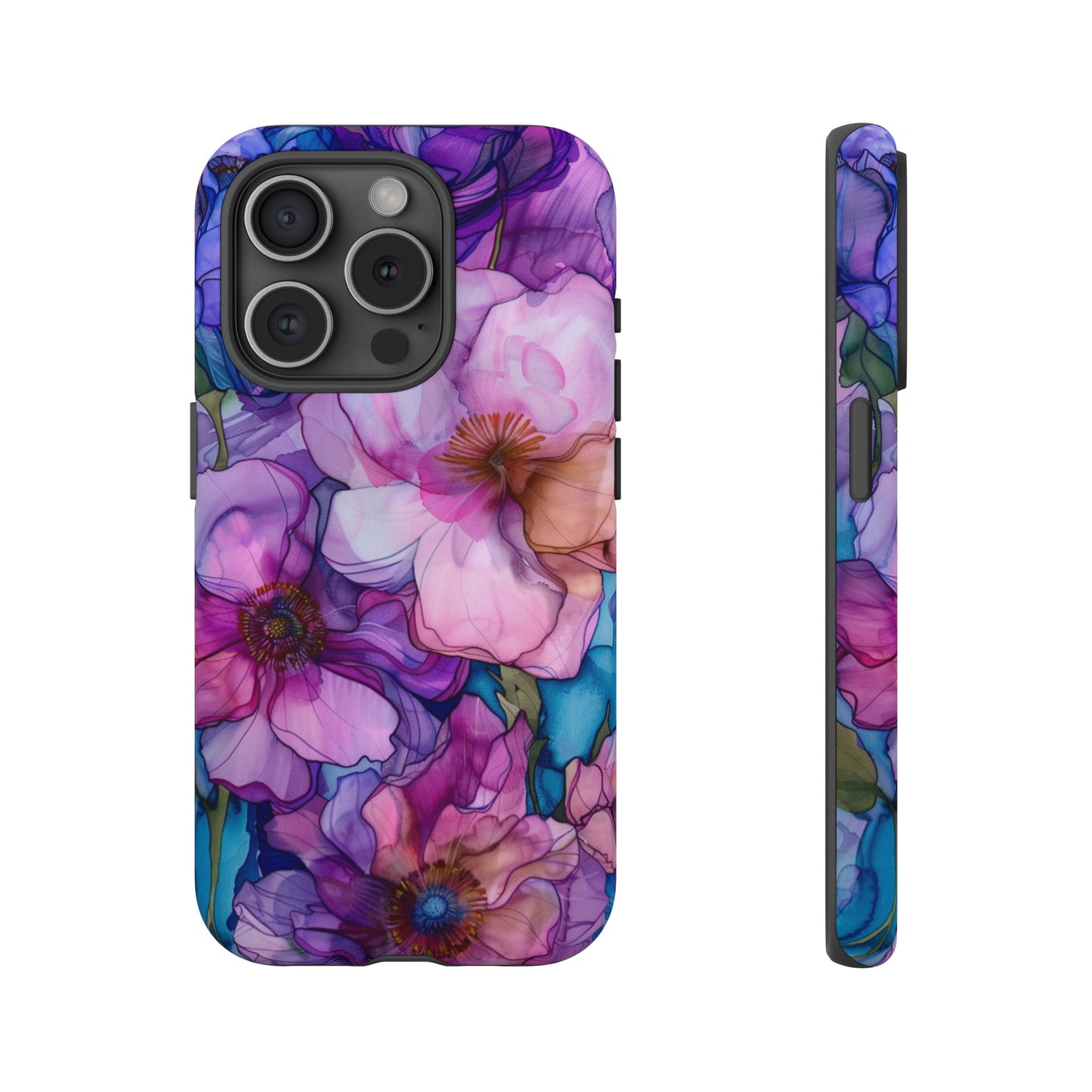 Purple Flower Stained Glass Phone Case