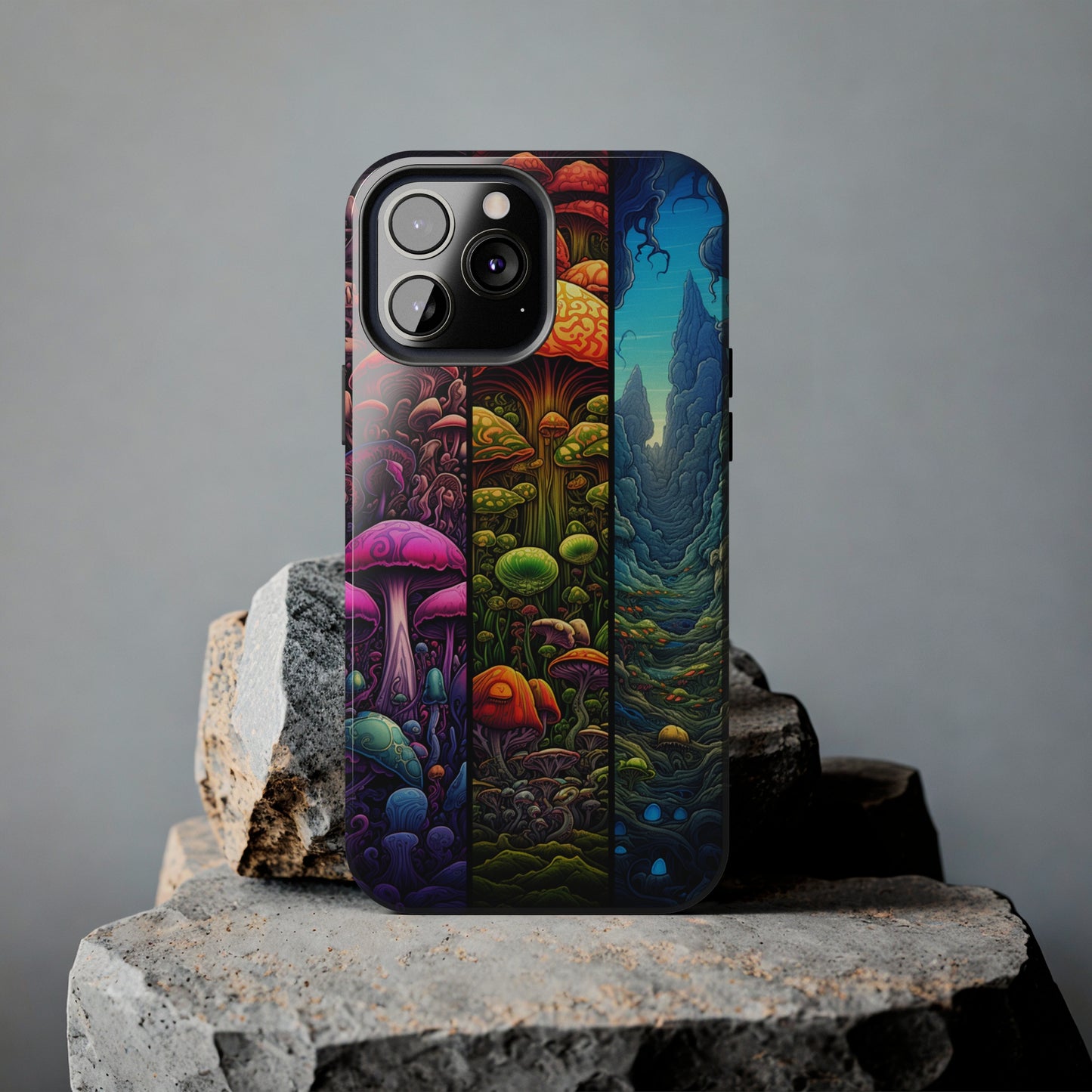 Life is just a fantasy, Mushroom, Flower Stained Glass iPhone Case | Psychedelic Natural Beauty