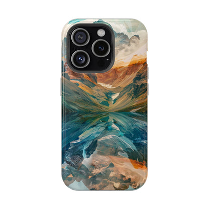 Reflections Mountain Sunset Lake MagSafe Phone Case