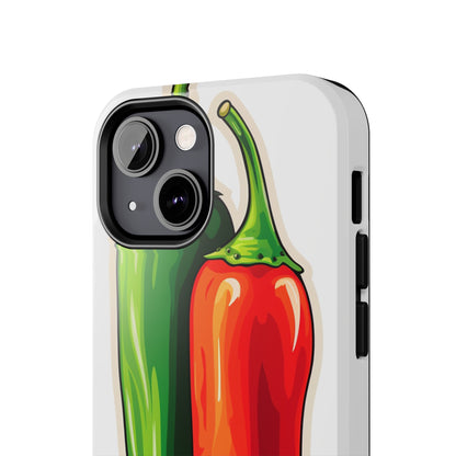 Green or Red Hot Chiles iPhone Case | New Mexico Fiery Flavors for Spice Lovers