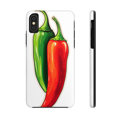 Green or Red Hot Chiles iPhone Case | New Mexico Fiery Flavors for Spice Lovers