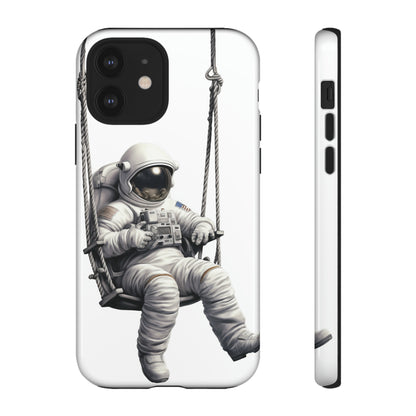 Astronaut on a Swing Phone Case