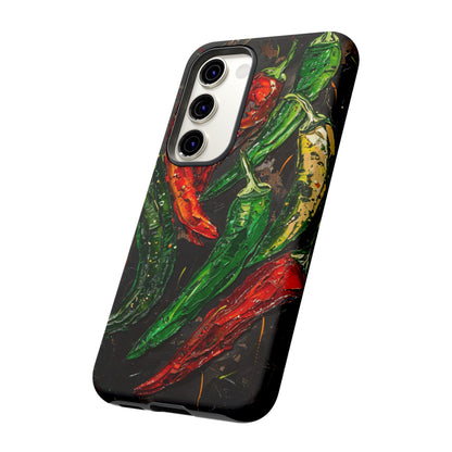 Green and Red Chili Peppers Phone Case