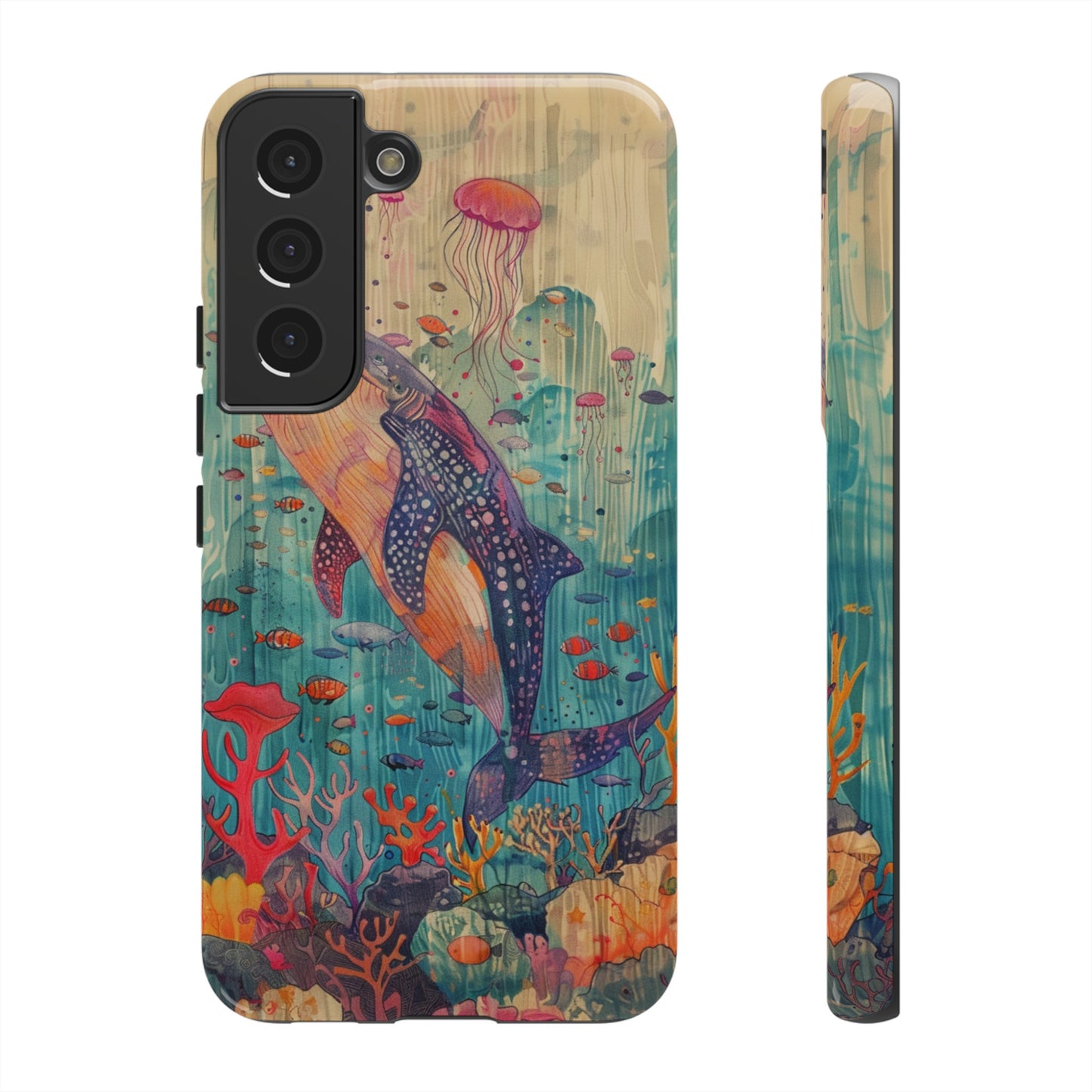 Whale Shark, Turtle, Manta Ray Phone Case