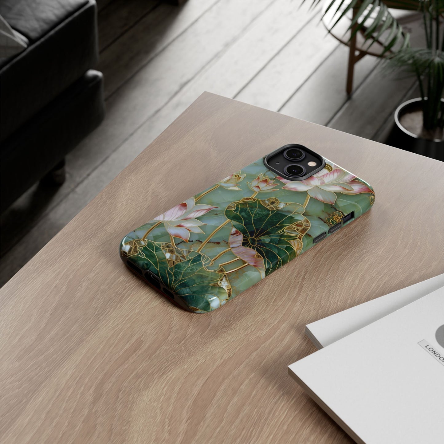 Elegant Floral Phone Case - Tough Cases with Lotus Design