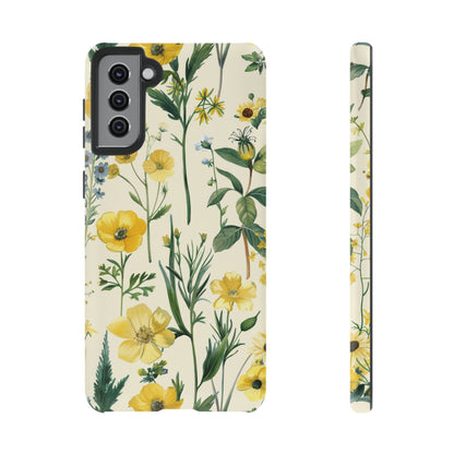 Floral Sage Yellow Wildflower Phone Case