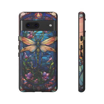 Art Nouveau Stained Glass Dragonfly Phone Case