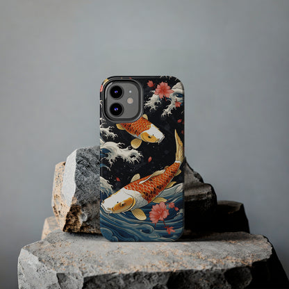 Graceful Flow: Koi Fish Inspired | Japanese Art Masterpiece iPhone Case