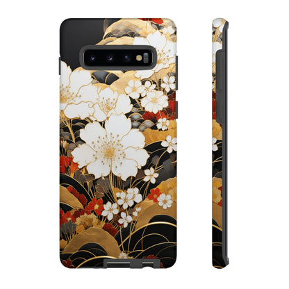 Chiyogami Floral Tough iPhone Case Galaxy S23 S22 S21 S20 Plus Ultra | Iphone 14 13 12 11 8 Pro Max Mini | Pixel 7 6 Pro 5 | Japanese Boho