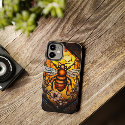 Stained glass Honey Bee iPhone Case | Embrace the Sweetness of Nature's Workers