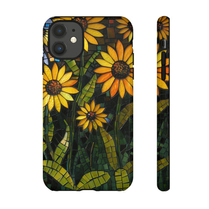 Yellow and Gold Daisy Mosaic Stained Glass Phone Case