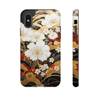 Chiyogami Floral Tough iPhone Case Galaxy S23 S22 S21 S20 Plus Ultra | Iphone 14 13 12 11 8 Pro Max Mini | Pixel 7 6 Pro 5 | Japanese Boho