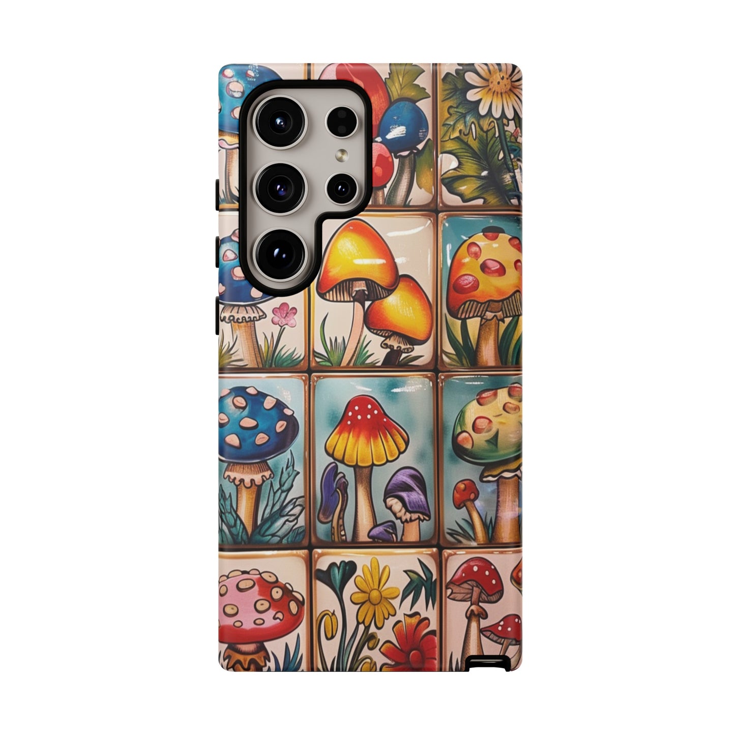 Trippy Magic Mushroom Tile  Abstract Art Phone Case