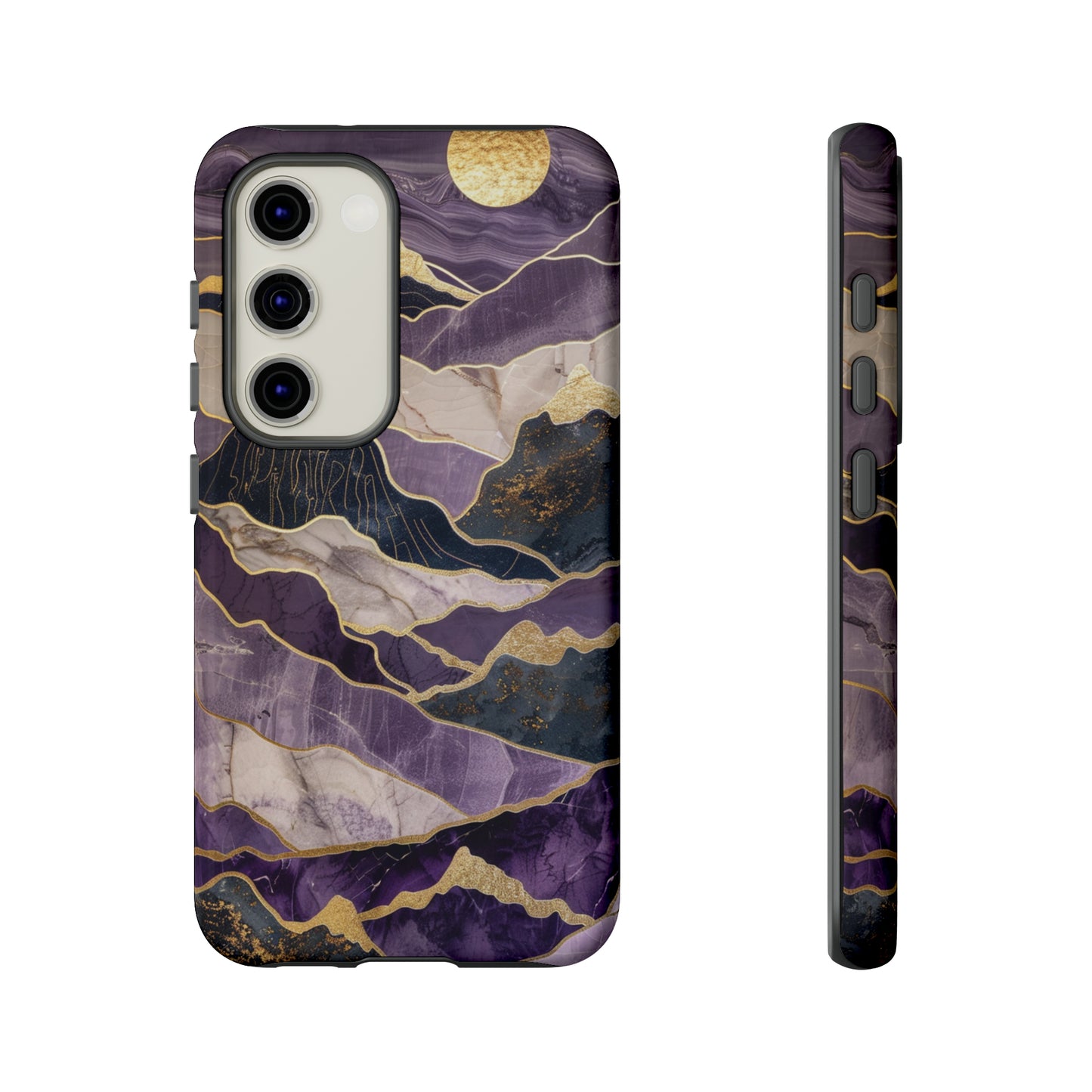 Abstract Purple Gold Mountain Phone Case