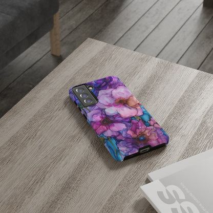 Purple Flower Stained Glass Phone Case