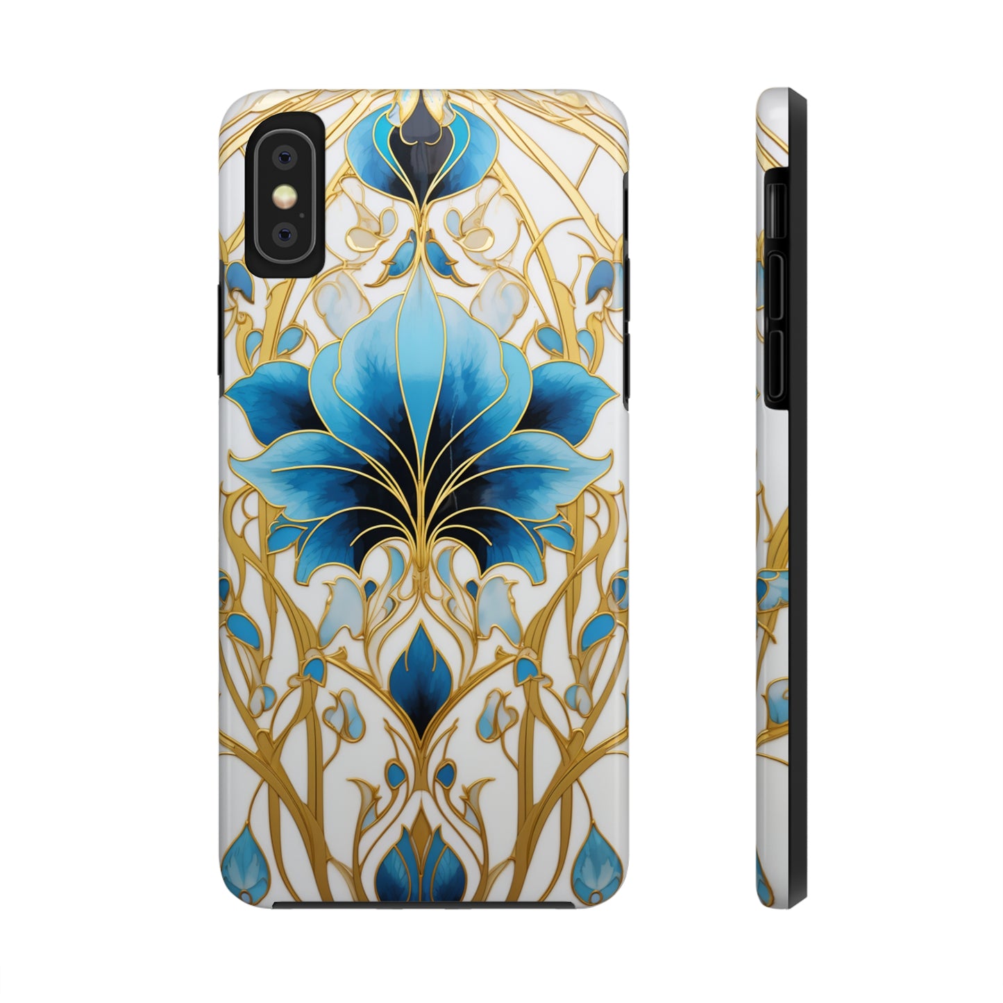 Floral Elegance: Art Deco Stained Glass iPhone Case | Vintage Glamour in Modern Protection iPhone Case for Models 11 through 14 Pro Max