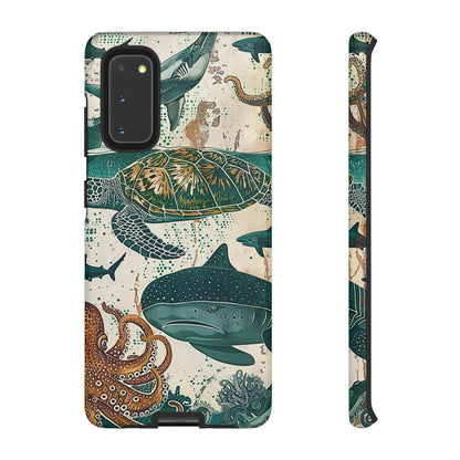 Undersea World Shark, Turtle, Manta Ray Phone Case