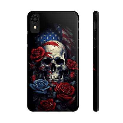 Skull USA Flag iPhone Case | Patriotic Edge with Stylish Protection