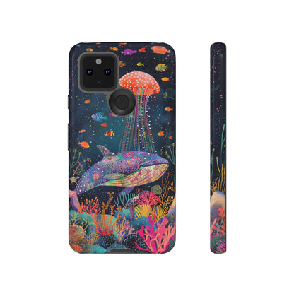 Whale Shark, Turtle, Jellyfish Phone Case