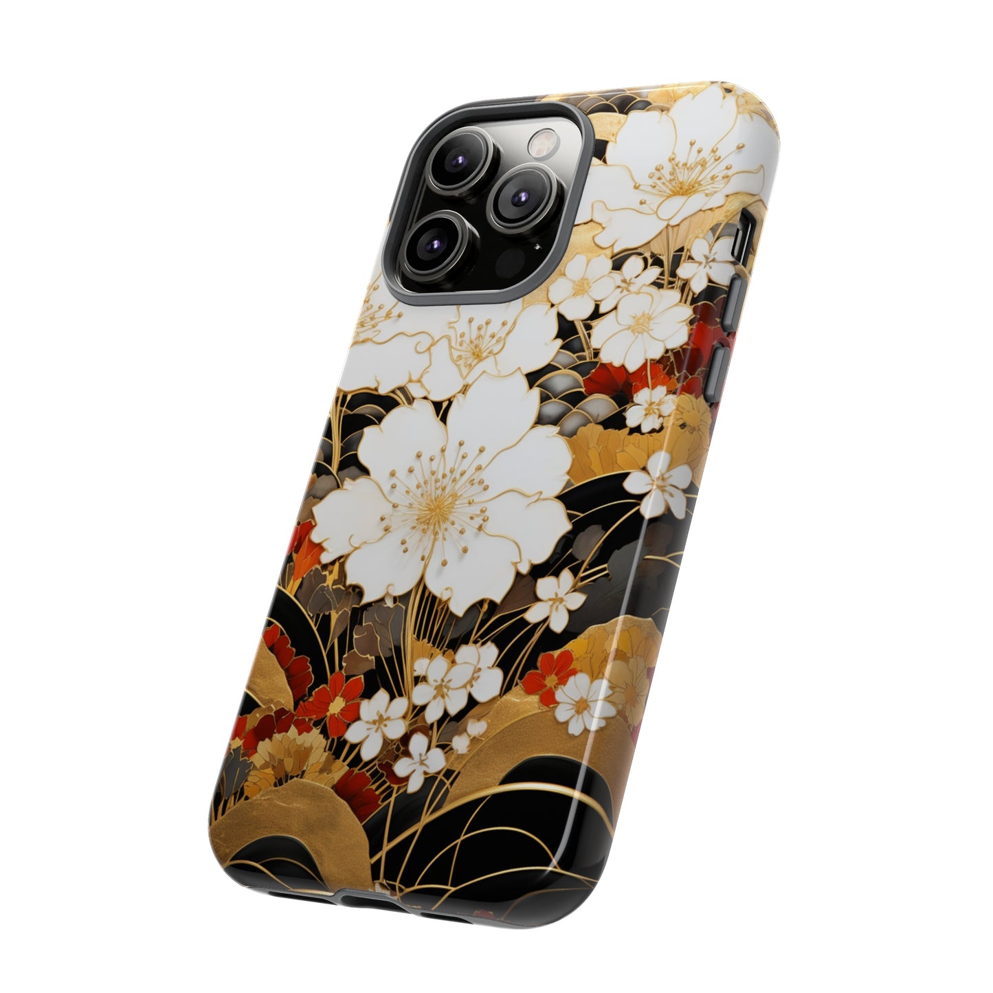 Chiyogami Floral Tough iPhone Case Galaxy S23 S22 S21 S20 Plus Ultra | Iphone 14 13 12 11 8 Pro Max Mini | Pixel 7 6 Pro 5 | Japanese Boho