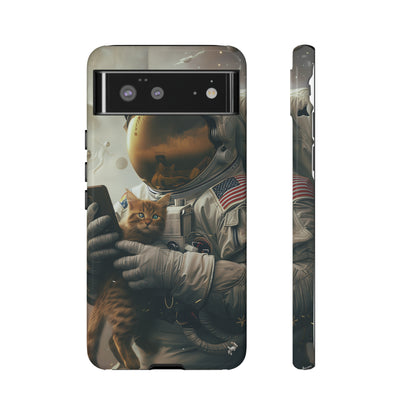 The Astronaut and the Cat Phone Case