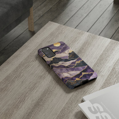 Abstract Purple Gold Mountain Phone Case