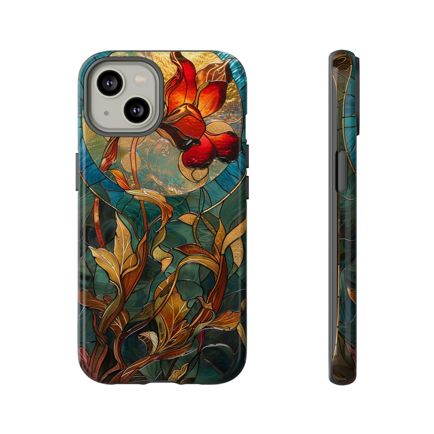 Art Nouveau Floral Full Moon Phone Case