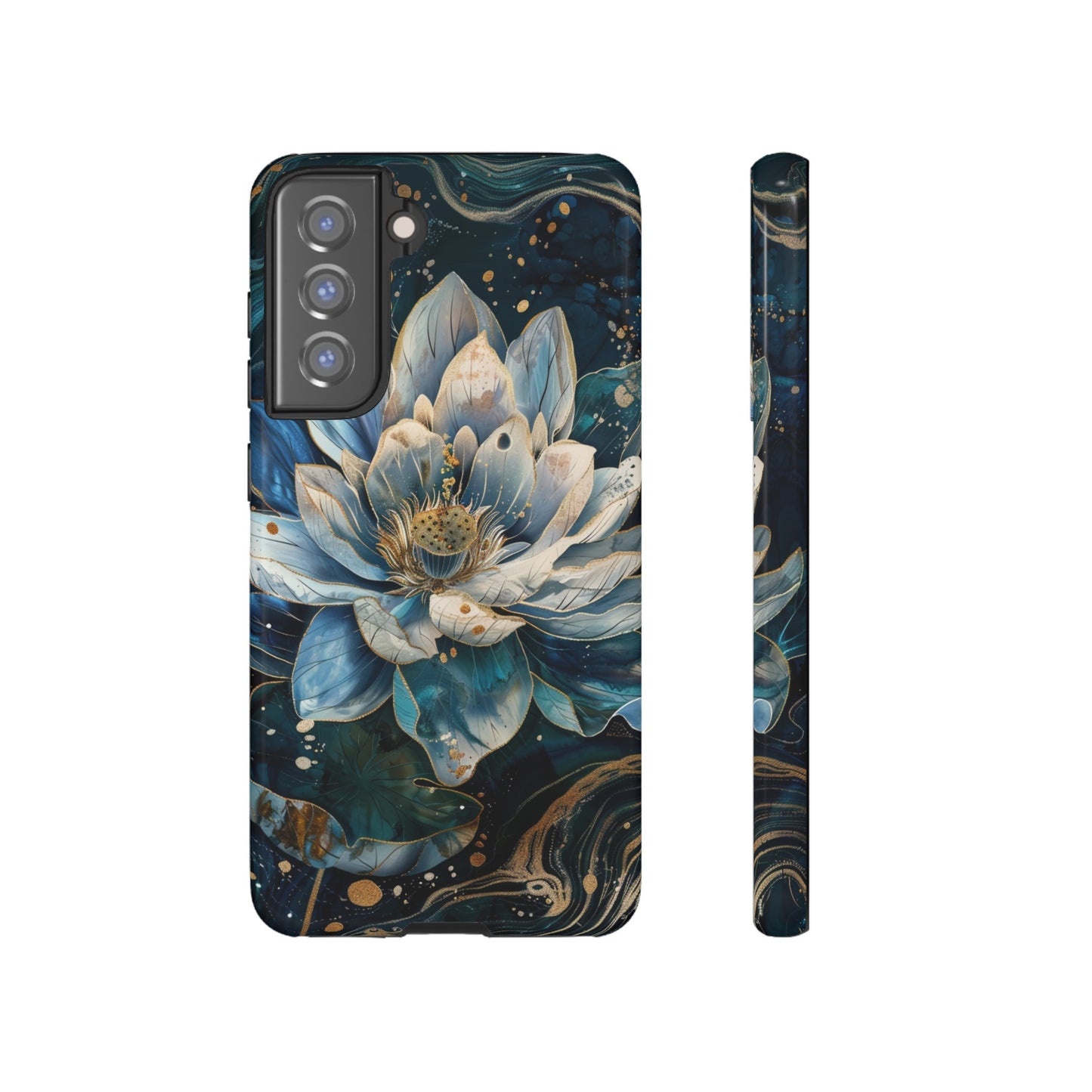 Zen Stained Glass Lotus Floral Design Phone Case