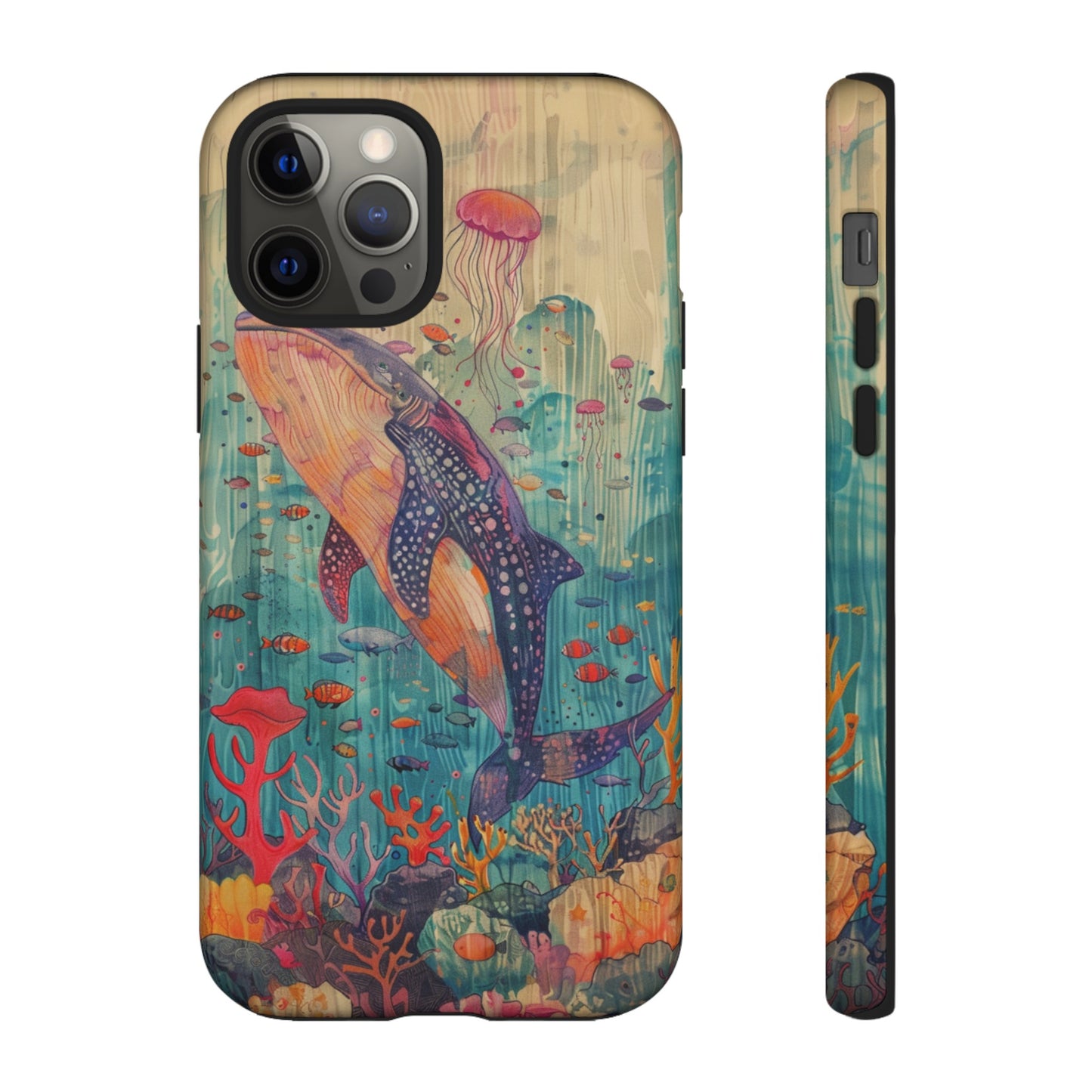 Whale Shark, Turtle, Manta Ray Phone Case