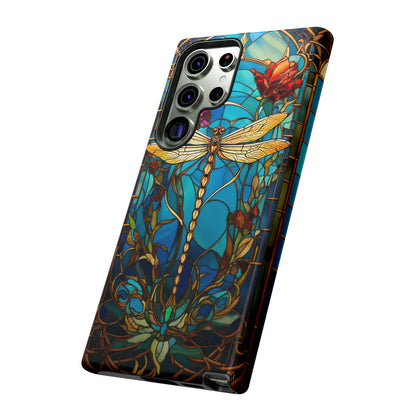 Vintage Art Nouveau Stained Glass Dragonfly Phone Case